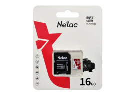 Netac P500 ECO 16Gb MicroSD + SD адаптер (NT02P500ECO-016G-R)