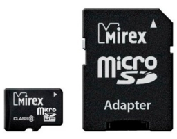 Mirex microSDHC Class 10 4GB + SD adapter (13613-AD10SD04)