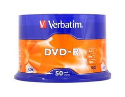 Verbatim DVD+R/диск DVD-R 4.7Gb 16x AZO 50 шт. cake box (43548)