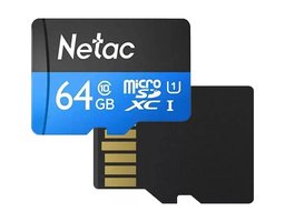 Netac P500 64Gb MicroSD + SD адаптер (NT02P500STN-064G-R)