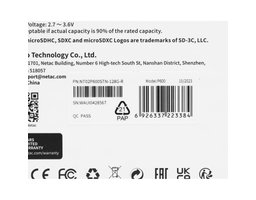 Netac P600 SDHC 128GB U1/C10 up to 80MB/s (NT02P600STN-128G-R)