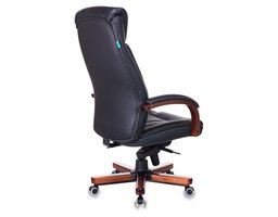 Бюрократ T-9922WALNUT, на колесиках, кожа (T-9922WALNUT/BLACK) Черный