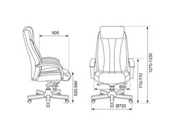 Бюрократ T-9922WALNUT, на колесиках, кожа (T-9922WALNUT/BLACK) Черный