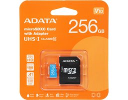ADATA Premier microSDXC UHS-I Class 10 256GB + SD adapter (AUSDX256GUICL10A1-RA1)