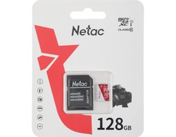 Netac P500 ECO 128Gb MicroSD + SD адаптер (NT02P500ECO-128G-R)