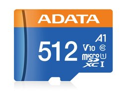 ADATA + SD адаптер 512Gb MicroSD (AUSDX512GUICL10A1-RA1)