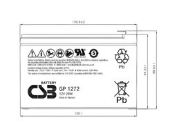 CSB GP 1272 F2 7.2 А·ч (GP1272 F2)